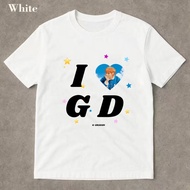 I Love G Dragon Heart Star Print Summer Short Sleeve T Shirt