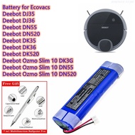Robot Vacuum Cleaner Battery S08-LI-144-2500 for Ecovacs Deebot DJ35 ,DJ36,DN55,DN520,DK35,DK36,DK52