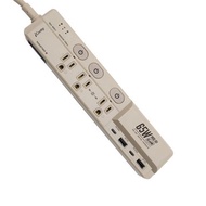 iCooby  GX1 探索者氮化鎵65W四開三插延長線2A2C/1.8M/沙色 3孔延長線