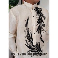 BLACK EMBROID TALAHIB DEISGN BARONG PLAIN