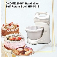 D'HOME 200W Stand Mixer Self-Rotate Bowl HM-501B 1 Year warranty 2 beaters+2 hooks+1 bow