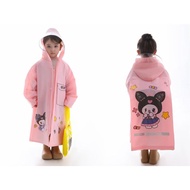 Kids Rain Coat Foldable Waterproof Rain Coat Baju Hujan EVA Reusable RainCoat Outdoor Hiking Fishing