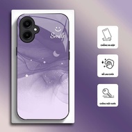 Case for SAMSUNG A06, A06 5G Tempered glass, high quality GREEN FLOWER PATTERN