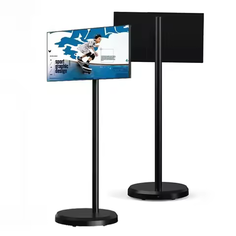 21.5 Inch Floor Standing Game Video Player Stand Tv 27 32 Inch Touch Screen Follow Me Tv Portable Sm