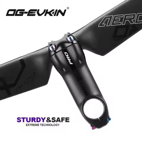 OG-EVKIN BS-004 Pro+ Carbon Fiber Stem 10 Degree 31.8MM Titanium Road Bike Stem Positive and Negativ