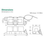 Anm-H3 Mega Auto Fuse Holder/Blade Fuse Holder / Anm Baut Fuse Holder