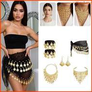 WIT Belly Dance Accessories Gypsy Costume Belly Dance Hip Scarf Wrap Belt Earrings