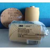 3M 236U  P150  5" Paper Disc Without Hole ( 100 sheet/roll )