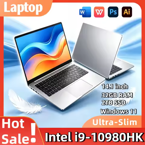 14.1 Inch Gaming Laptop Intel Core i9 10980HK 2.4 5.3GHz 32GB DDR4 2TB PCIe SSD Windows 11 Pro Porta