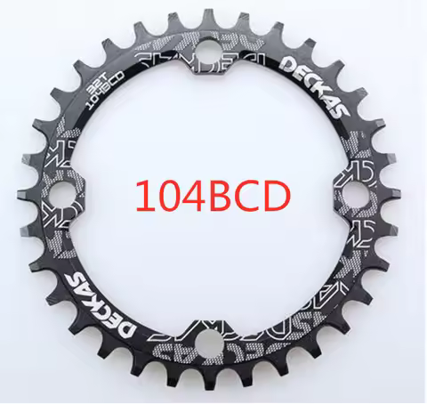 Deckas 104BCD Round Narrow Wide Chainring MTB Mountain bike bicycle 104BCD 32T 34T 36T 38T crankset 
