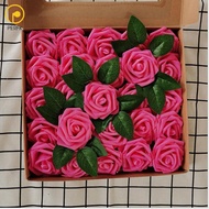 Fake Rose Flowers Real Touch Wedding Decoration Suitable Bridesmaid Bouquet Corsages Cake Flowers Ho