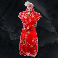 SA Super quality red cheongsam with sequins size S (N82 E66-68 M84 D85)