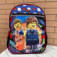 美國 LEGO THE MOVIE 樂高 藍色帆布 背囊 書包
