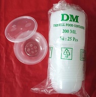 THINWALL DM 200ml Round , 1pak isi 25 pcs, GOOD QUALITY