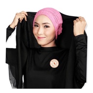 Ciput rajut korolok / ciput nenek / ciput nenek mak ijah dobel zigzag ciput korolok Jilbab Dalaman s