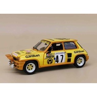 [Ready Stock 1pc] ixo 1/43 Hardcover Edition Renault R5 Turbo Type Rally Car 1982 Monte Carlo Rally 