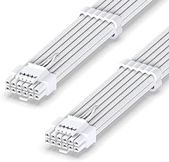 EZDIY-FAB 16AWG PCI-e 5.0 12VHPWR PSU Sleeved Cable, 600W 12+4 Pin Male to 12+4 Pin Male Cable for R