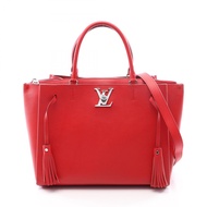 【二手】LOUIS VUITTONLockmeet Ruby 兩用托特包 M54570 Ruby 皮革 Lockmeet 女士二手 B