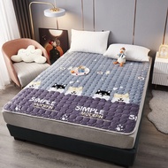 Student Dormitory Thickened Warm Mattress Foldable Washed Upper and Lower Bunk Single Double Floor Bunk Household Flannel Mattress