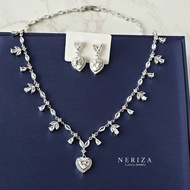 Neriza Jewelry/ชุดเครื่องประดับเพชรสังเคราะห์เกรดพรีเมี่ยมประกายเที่ยบเท่าเพชรแท้ เครื่องประดับเจ้าส