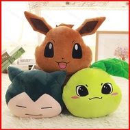 Pokemon Pillow Cushion Pikachu Eevee Snorlax Soft Plush Toys Plushie Doll Hand Warmer