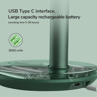 ✘ ✑ JISULIFE Table Fan Life7 Rechargeable Table Fan 8000mAh Battery Strong Wind