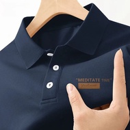 Men High-End POLO Shirt Summer New Style Slim-fit Lapel Thin Style Breathable Business Casual Short-