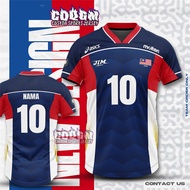 2025 Fresh Design Volleyball Jersey Custom Name Baju T-Shirt Lelaki Malaysia Team Outdoor Sports Jer