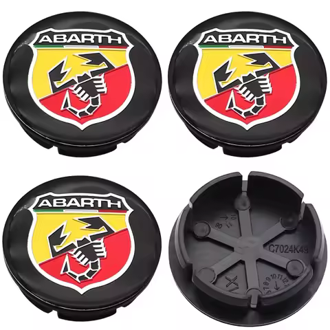 4Pcs 50mm 60mm Car Wheel Rim Hub Cap Dustproof Cover for Fiat Abarth 500e Tipo 500 500x Panda Punto 