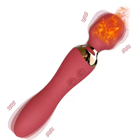 Double-ended AV Vibrator for Women G Spot Clit Clitoris Stimulator USB Rechargeable Vagina Massager 