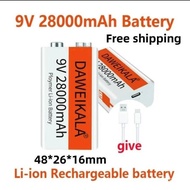 🔥9V28000Ah Rechargeable Lithium-ion Battery Mini B Toy Microphone Remote Control KTV Use