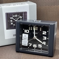 [TimeYourTime] Seiko QHE189K Quiet Sweep Snooze Light Lumibrite Metallic Black Beside Bed Alarm Clock QHE189KN