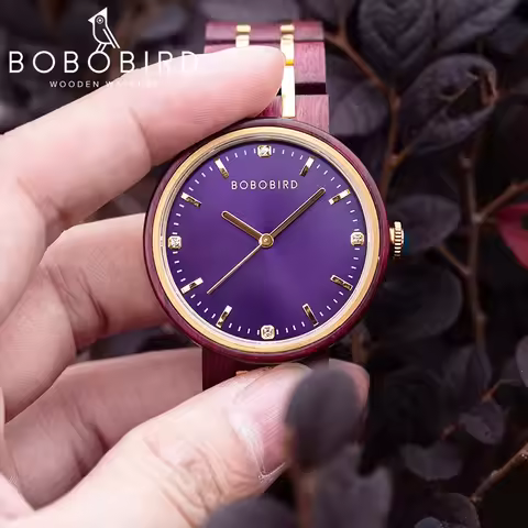 BOBO BIRD Wooden Watch Women Wristwatch Fashion Clock Japanese Quartz Movement Timepiece Anniversary