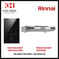 RINNAI RH-90ER / RH-90ERi SLIMLINE HOOD + RB-3012H-CB 30CM 2 INDUCTION HOB BUNDLE