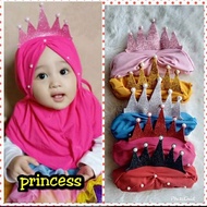 Princess crown baby hijab crown hijab for children aged 0-3 years tudung budak perempuan
