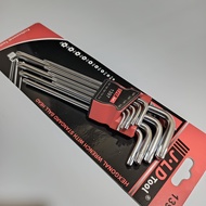 Set Kunci L Bintang Tekiro 9 Pcs T10-T50 Kunci L Bunga CR-V + Kunci Bintang Set Lengkap 9 Pcs JLD Lu
