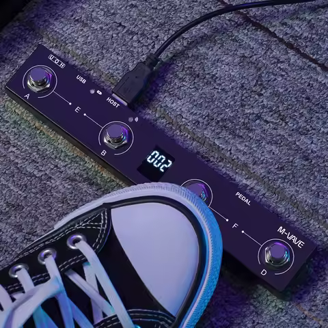 M-VAVE Chocolate Plus Wireless Midi Controller Keyboard 4 Buttons Foot Switch Supports MIDI Host Int