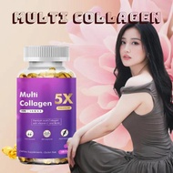 Multi Collagen 5X Capsules with Vitamin C D E and Biotin for skin hair and nails support - Whitening