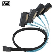 REPKGMY Mini SAS HDD Cable, 50cm/1.6ft 12Gbps SFF 8643 to 4 SAS 29P Cable, durable High Speed SFF 86