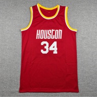 BASKETBALL Uniform Rockets No. 34 Ola Juwan Jersey Retro HOUSTON BASKETBALL
