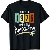 Men's cotton T-shirt 1976 Birth Year, Built In 1976 And Still Amazing Birthday T-Shirt