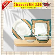 Set Melamine Plastic Plate Set Pinggan Plastik Murah Set Tableware Mangkuk Plastik Pinggan Dinnerwar