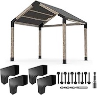 105° Pergola DIY Bracket Kits,2-Way L Shaped Corner Brackets for 4" x 4"(Actual:3.5" x 3.5") Lumber 