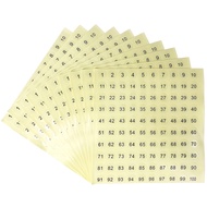 TEMU 1000pcs Transparent Number Stickers 1 To 100, 0.4 Inch Round Self-adhesive Waterproof Labels Fo