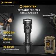 Armytek Predator Pro Max — ไฟฉายยุทธวิธีกำลังสูง 3000 ลูเมน ระยะแสง 590 เมตร