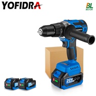 (free gift)500N 13mm Cordless Drill Brushless Electric Impact Drill with Handle 20+3 Torque 2 Gears Hand Electric Screwdriver Power Tools For Makita 18V Battery 3000rpm Steel/ Wood/ Concrete