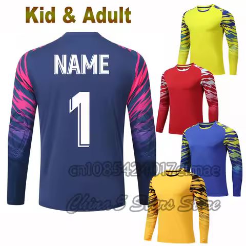 25Adult Kids Football Goalkeeper Jerseys Tracksuit Custom Men Soccer Goalie Tracksuit Long Sleeve Un