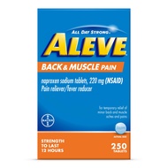 Aleve Back & Muscle Pain Relief Naproxen Sodium Tablets, Pain Reliever & Fever Reducer, Medicine for