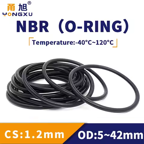 CS1.2/2/4mm OD5-200 NBR O Ring Seal Gasket Thickness Oil and Wear Resistant Automobile Petrol Nitril