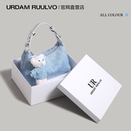 Diamond Embellished Jeans Tote Bag for Women Commuting